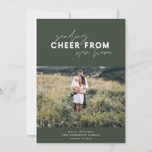 scriptafstand met kerstmis feestdagenkaart (Voorkant)