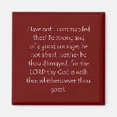 Scriptcitaat Joshua 1 9 Magneet (Voorkant)