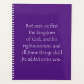 Scriptcitaat Matthew 6 33 Planner (Voorkant)