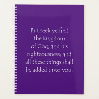Scriptcitaat Matthew 6 33 Planner