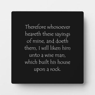 Scriptcitaat Matthew 7 24 Fotoplaat