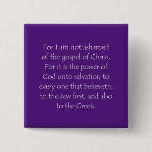 Scriptcitroenen Romans 1 16 Vierkante Button 5,1 Cm