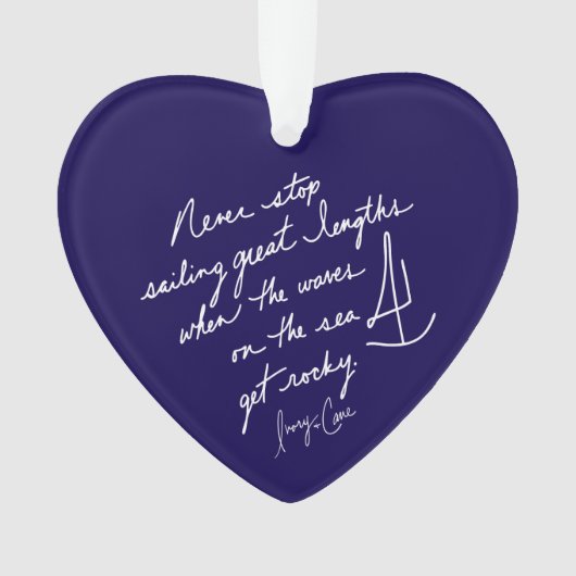 Scripté À La Main N'Arrêtez Jamais La Voile Coeur (devant)