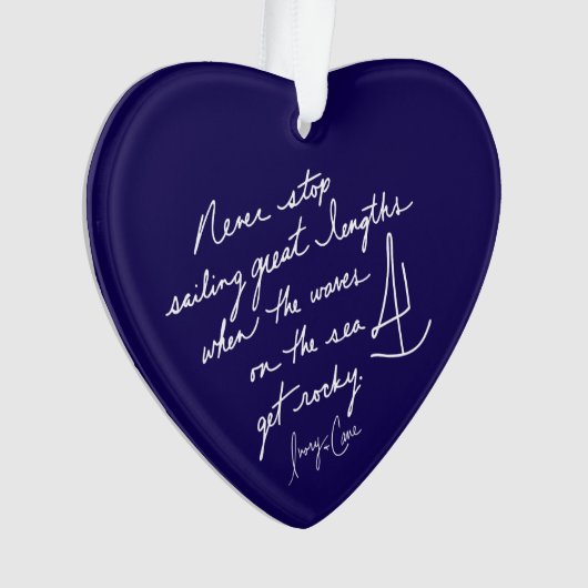 Scripté À La Main N'Arrêtez Jamais La Voile Coeur (devant)