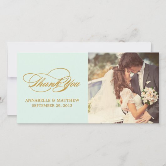 SCRIPTÉ | CARTE PHOTO mariage MERCI (Devant)