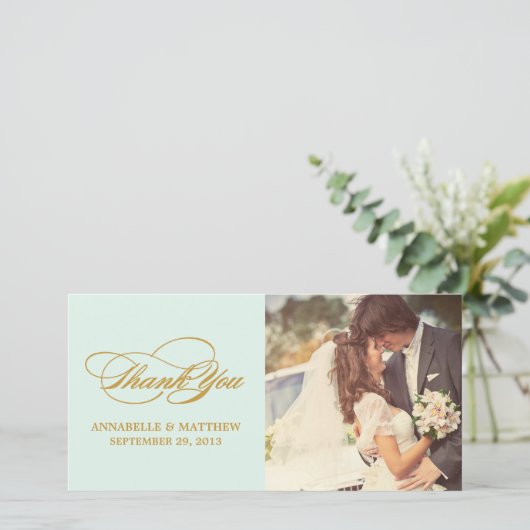 SCRIPTÉ | CARTE PHOTO mariage MERCI (Debout devant)