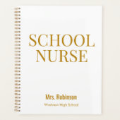 Scripte en or pour infirmière scolaire personnalis (Devant)