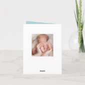 Scripted Godsdienstige Foto van het Monogram van Bedankkaart (Achterkant)