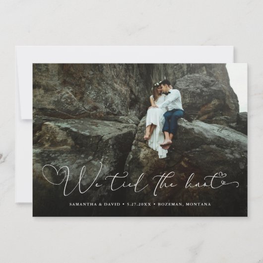 Scripted Hearts | Aankondiging foto elopement (Voorkant)