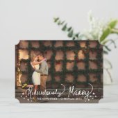 Scripted Merry Holiday-fotokaart Feestdagenkaart (Staand voorkant)