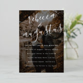 Scripted Names Photo Wedding Silver Folie Uitnodiging (Staand Voorkant)