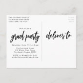 Scripted Photo Graduation Party Uitnodiging Briefkaart (Achterkant)