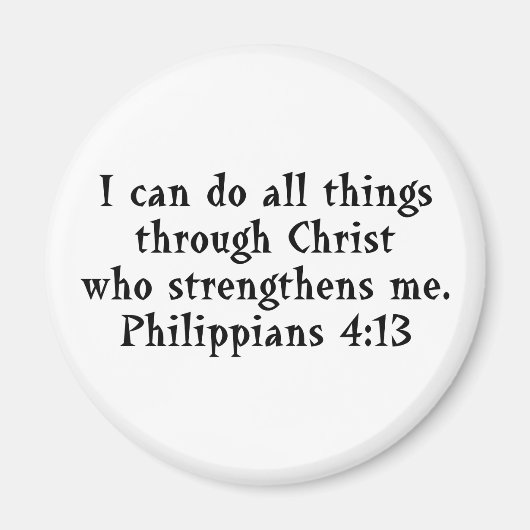 scriptie Phil 4:13 Magneet (Voorkant)