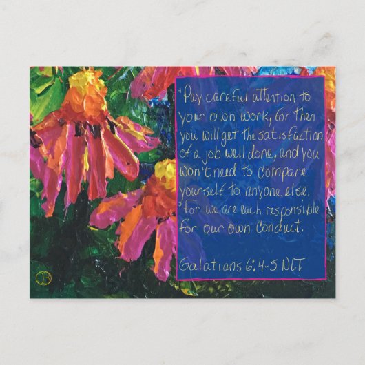 Scriptkaart Galatians 6:4-5 Briefkaart (Voorkant)