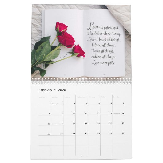 Scriptkalender - Zijn wonderbaarlijke werken Kalender (Feb 2026)