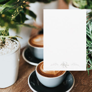 Scriptnaam Aangepaste delicate omtrek van bladeren Bedankkaart