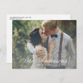 Scriptnaam Foto Bedankt Post Kaart (Voorkant / Achterkant)