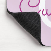 Scriptnaam & monogram | Magenta & Lichtpaars Muismat (Hoek)