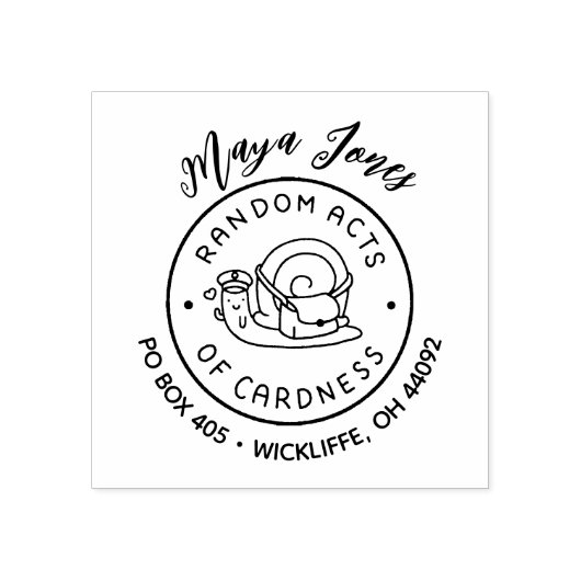 Scriptnaam Random Acts of Cardness Retouradres Rubberstempel (Afrduk)