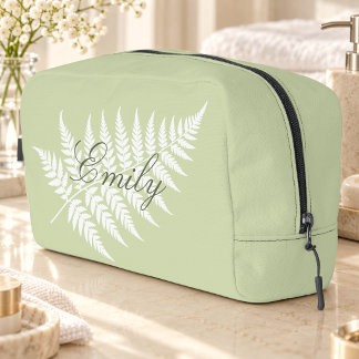Scriptnaam Weekend Pistachio Groen Witte Varens Toilettasje