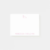 Scriptnaam, zwaan, roze aanpassen post-it® notes (Voorkant)