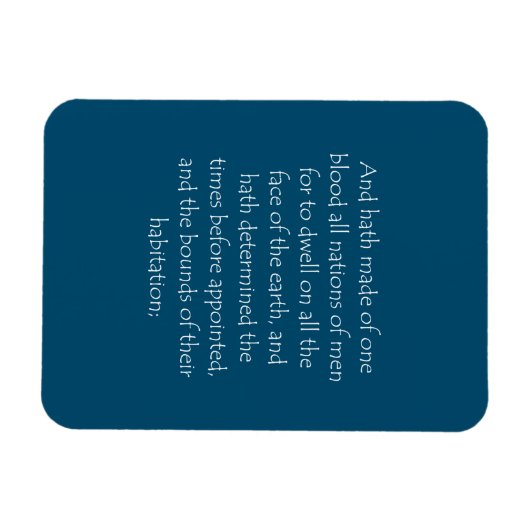 Scriptnotering Acts 17 26 Magneet (Horizontaal)