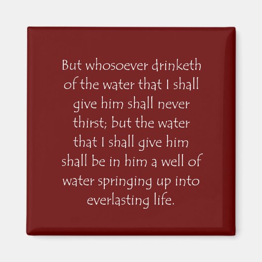 Scriptnotering John 4 14 Magneet (Voorkant)