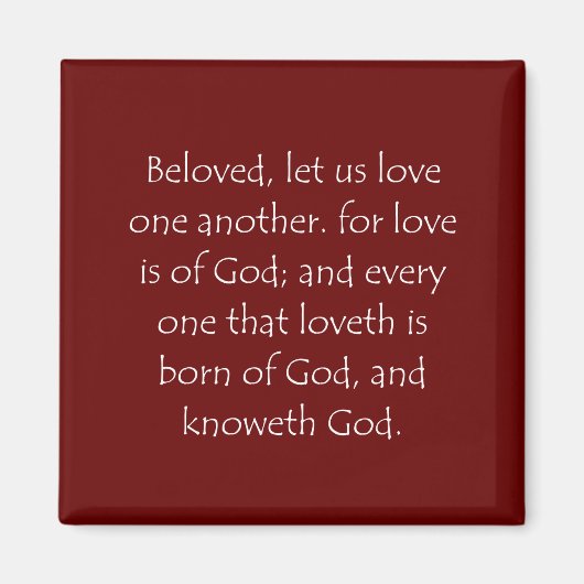 Scriptofferte 1 John 4 7 Magneet (Voorkant)