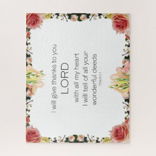 Scriptpsalm 9, Floral Legpuzzel