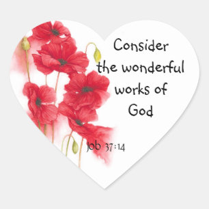 Scripts, Inspirerend, Citaat, Bloem, Papaver Hart Sticker