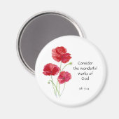 Scripts, Inspirerend, Citaat, Bloem, Papaver Magneet (Voorkant / Achterkant)