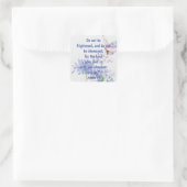 Scripts, Inspirerend, Quote Dragonfly Klassiek Vierkante Sticker (Tas)