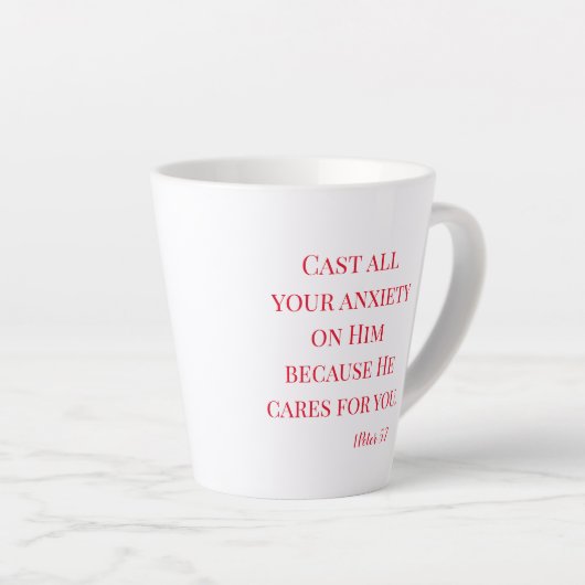 Scripts maken je zorgen over hem latte mok (Rechterhoek)
