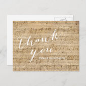  Scripts & Muziekblad Trouwbedankjes Briefkaart (Voorkant / Achterkant)