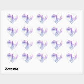 scripts paarse chandelier paris eiffel tower hart sticker (Vel)