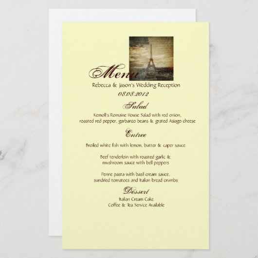  scripts Paris Eiffel Tower Wedding (Voorkant / Achterkant)