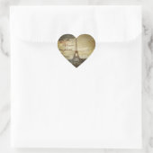scripts Paris Eiffel Tower Wedding Hart Sticker (Tas)