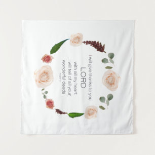 Scripts, Psalm 9, al uw wonderbaarlijke documenten Wandkleed