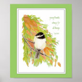 Scripts, Thanksgiving, herfst, Chickadee, Bird Poster (Voorkant)