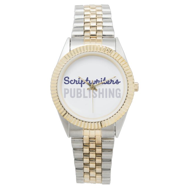 Scriptschrijvers Publishing Navy Blue/Grey Watch Horloge (Voorkant)