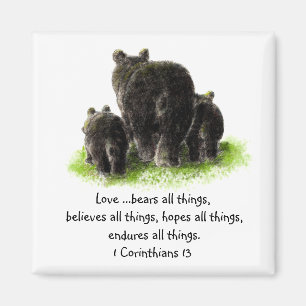 Scripture 1 Corinthians 13:4 Love is Magneet