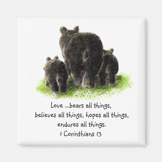 Scripture 1 Corinthians 13:4 Love is Magneet (Voorkant)