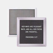 Scripture Aimant - Proverbs 3:17 (Recto/Verso)
