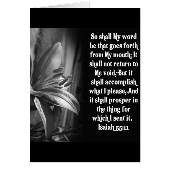 SCRIPTURE BIBLE ISAIAH 55:11 (Devant)