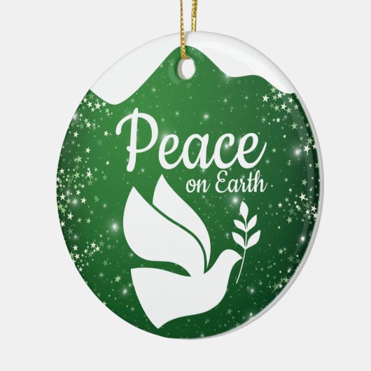 Scripture Christian Faith Festive Green 🕊⛪️ 🎄 Keramisch Ornament (Links)