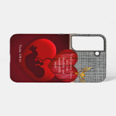 Scripture Hessian Embryo Red Heart Gold Dove Samsung Galaxy Hoesje (Achterkant horizontaal)