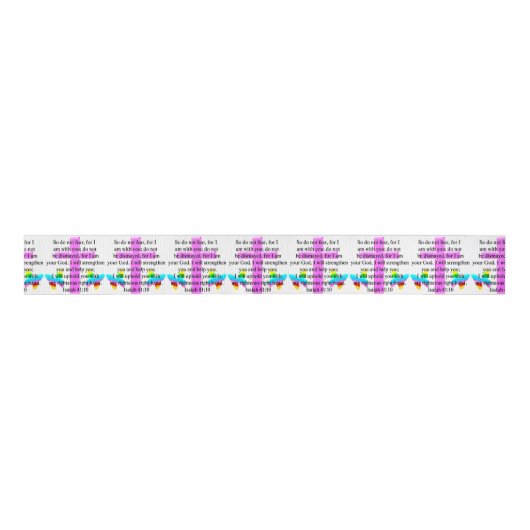 SCRIPTURE ISAIAH 41:10 ONTWERP GROSGRAIN LINT (Voorkant)