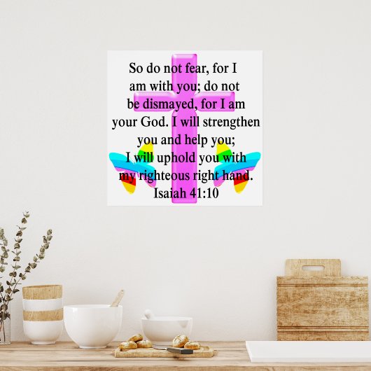  SCRIPTURE ISAIAH 41:10 ONTWERP POSTER (Keuken)