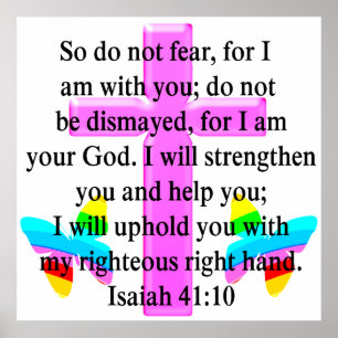 SCRIPTURE ISAIAH 41:10 ONTWERP POSTER