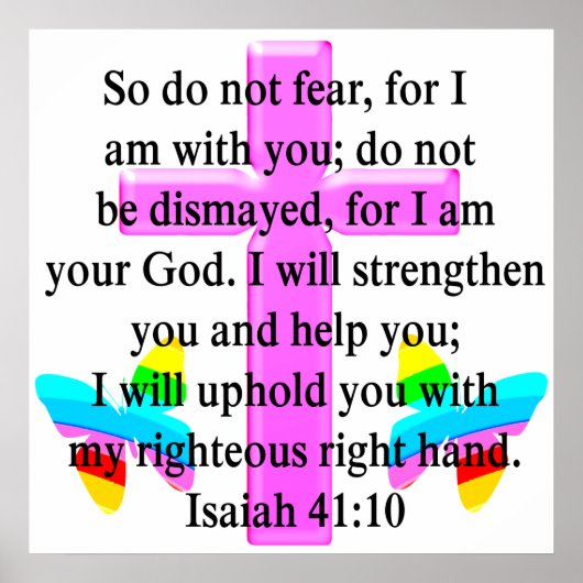 SCRIPTURE ISAIAH 41:10 ONTWERP POSTER (Voorkant)